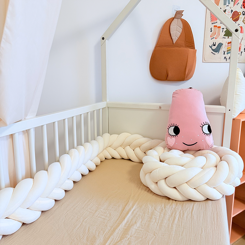 Rembourrage de berceau à coussin long fait à la main sur mesure à 6 nœuds 