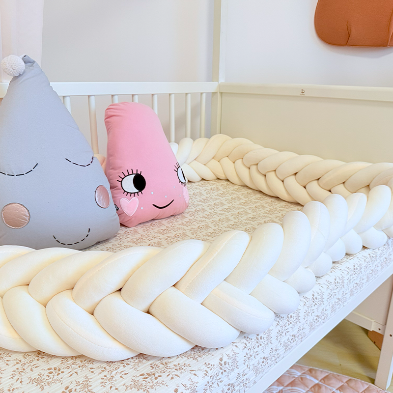 Rembourrage de berceau à coussin long fait à la main sur mesure à 6 nœuds 