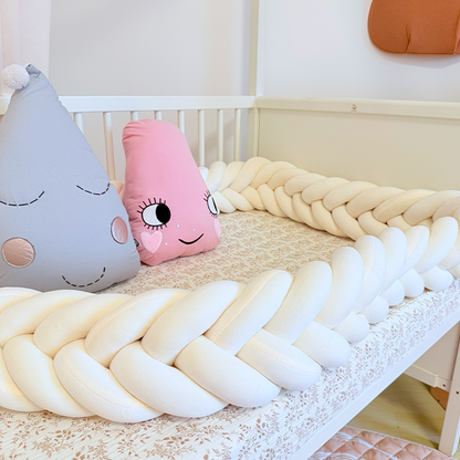 Rembourrage de berceau à coussin long fait à la main sur mesure à 6 nœuds 