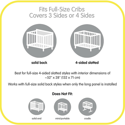 52x27 Inches Air Circulation Breathable 20mm Thick with Straps for Crib - Pure White, Grey, Navy, Pink, Yellow