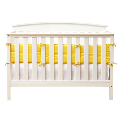 52x27 Inches Air Circulation Breathable 20mm Thick with Straps for Crib - Pure White, Grey, Navy, Pink, Yellow