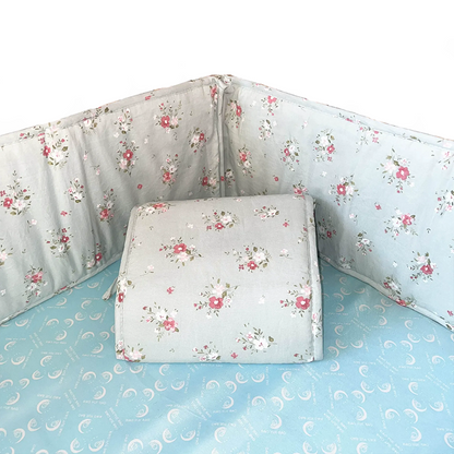 52x27 Inches Air Circulation Breathable 20mm Thick with Straps for Crib - Flowers