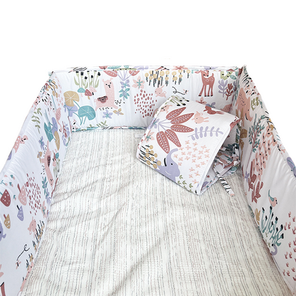 52x27 Inches Air Circulation Breathable 20mm Thick with Straps for Crib - Garden After Rain
