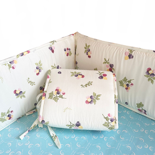52x27 Inches Air Circulation Breathable 20mm Thick with Straps for Crib - Grapes