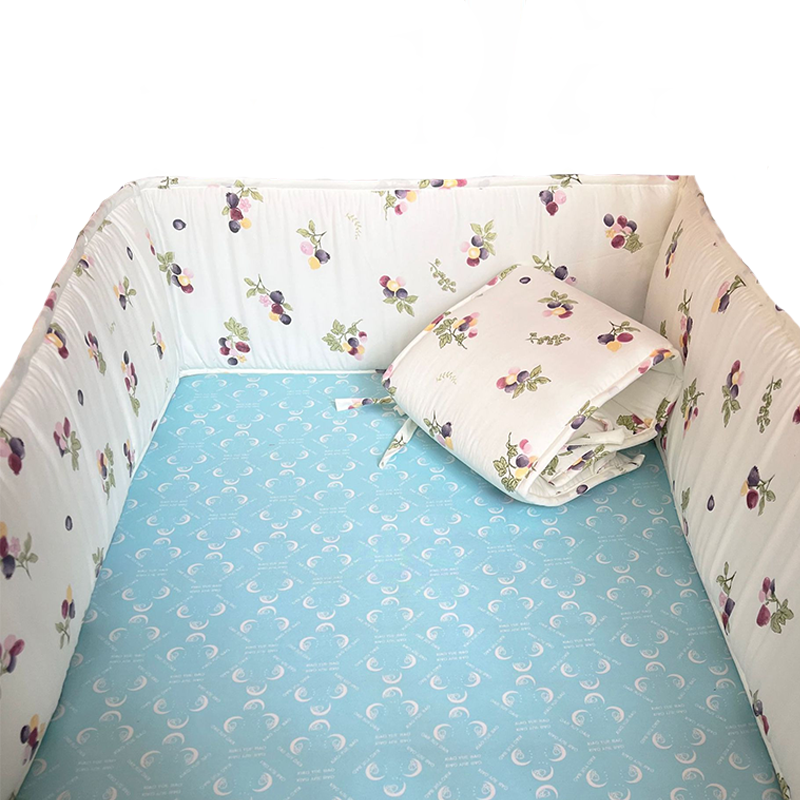 52x27 Inches Air Circulation Breathable 20mm Thick with Straps for Crib - Grapes