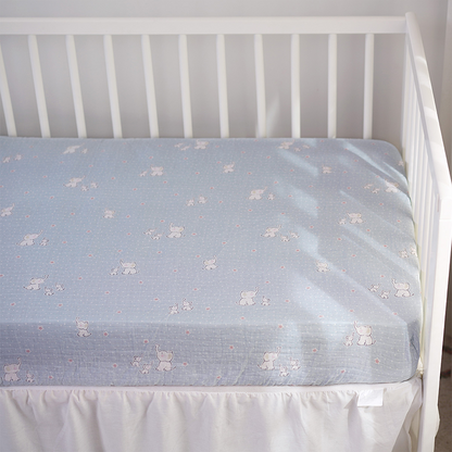 75x38" Tailored Handmade 100% Cotton Muslin Fitted Sheets for Montessori Twin Size Bed