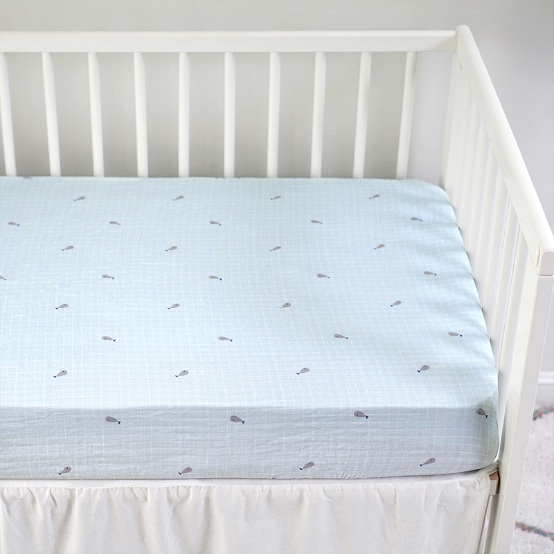 75x38" Tailored Handmade 100% Cotton Muslin Fitted Sheets for Montessori Twin Size Bed