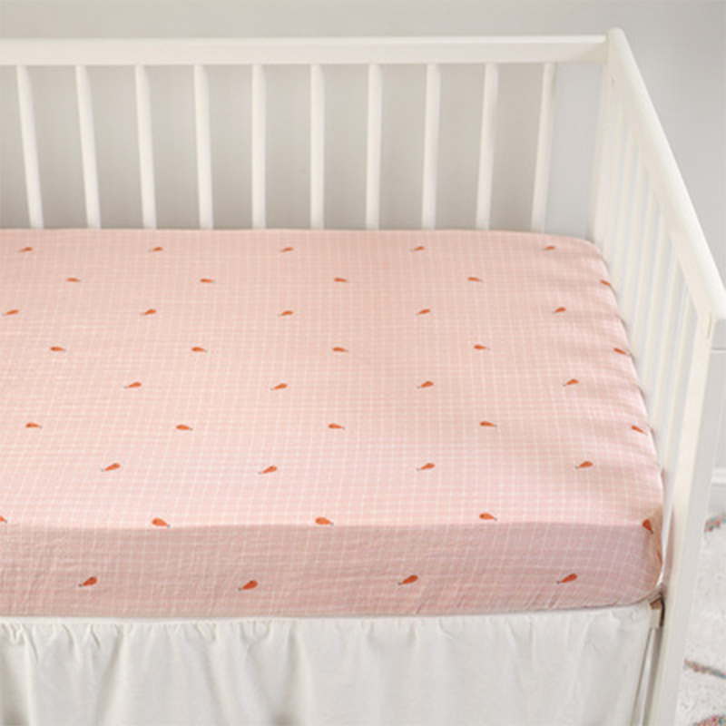 75x38" Tailored Handmade 100% Cotton Muslin Fitted Sheets for Montessori Twin Size Bed