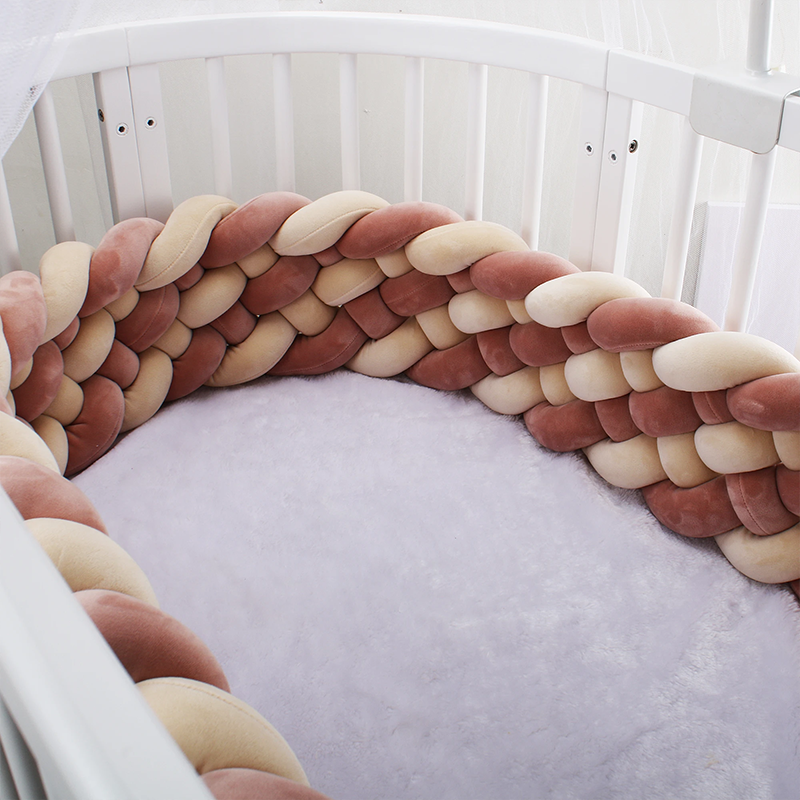 6-Knotted Custom Handmade Bedding Long Cushion Crib Padding