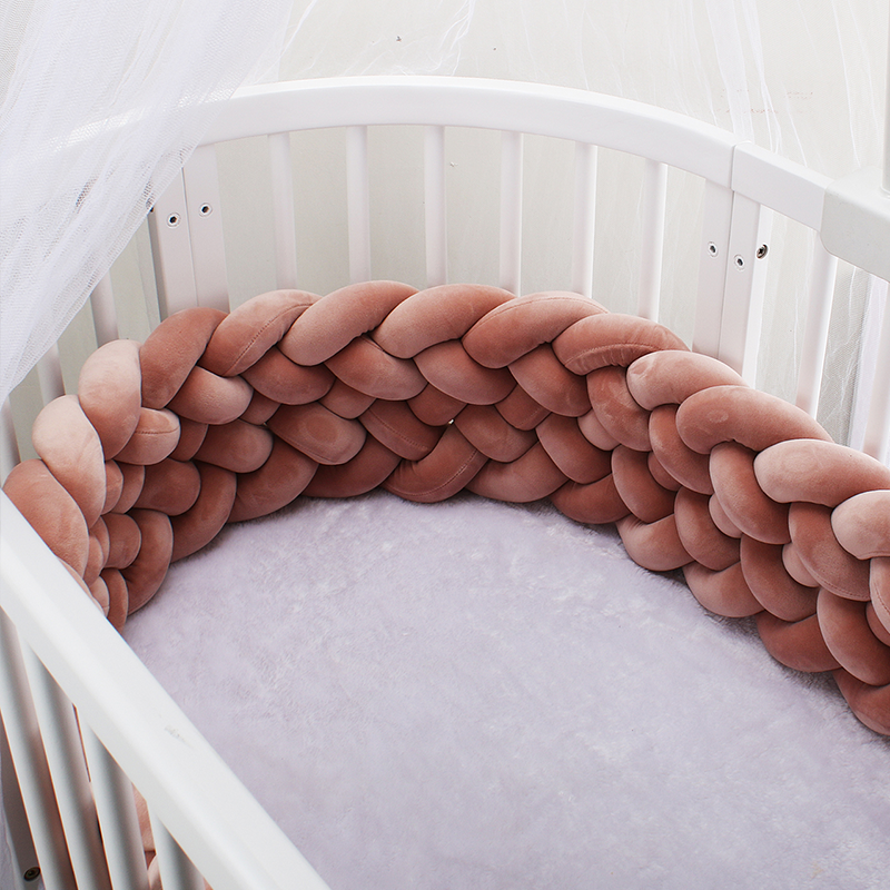 6-Knotted Custom Handmade Bedding Long Cushion Crib Padding
