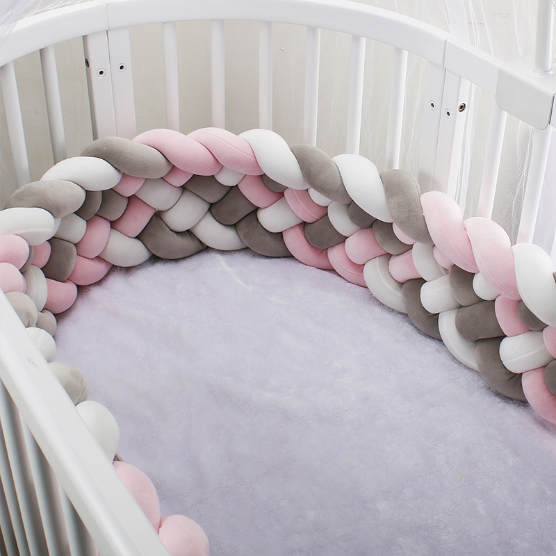 6-Knotted Custom Handmade Bedding Long Cushion Crib Padding