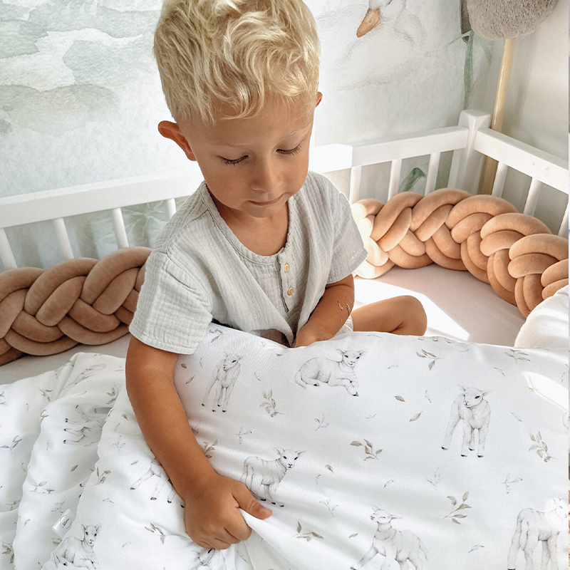 9 Inches Height Custom Handmade Bedding Long Cushion Crib Padding