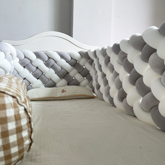 8-Braids 12-inch Height Custom Handmade Bedding Long Cushion Crib Padding