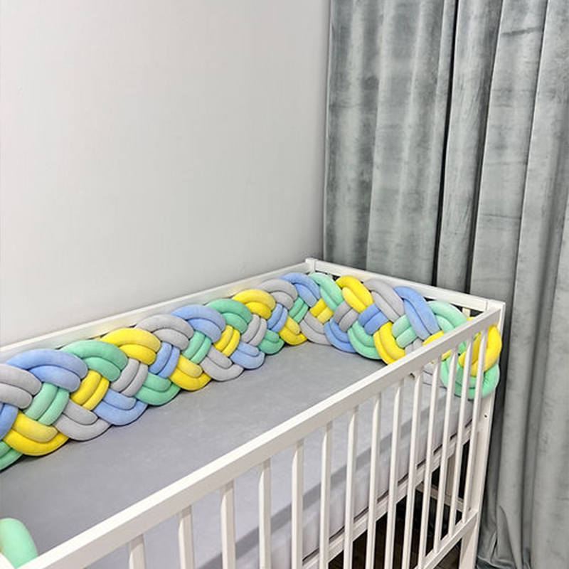 8-Knotted Custom Handmade Bedding Long Cushion Crib Padding