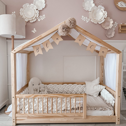 8-Knotted Custom Handmade Bedding Long Cushion Crib Padding