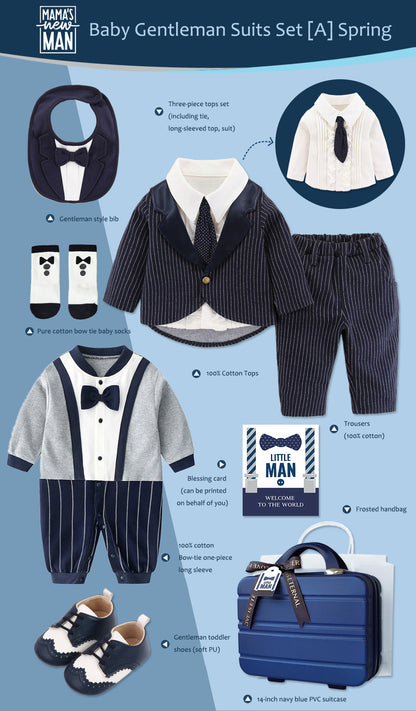 Gentleman Suits Newborn Gift Box 0-18M Baby Cloth Set