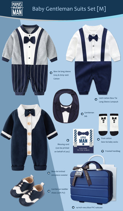 Gentleman Suits Newborn Gift Box 0-18M Baby Cloth Set