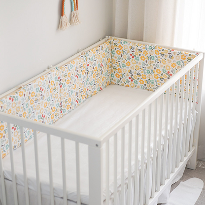Baby Crib Around Cot Padding 6 Pieces 100% Cotton Set Soft Protective Cushions