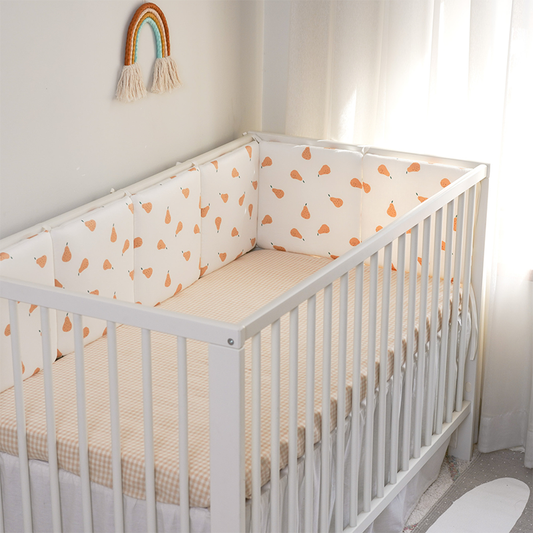 Baby Crib Around Cot Padding 6 Pieces Set 60-count Silk Satin Luxury Soft Protective Cushions