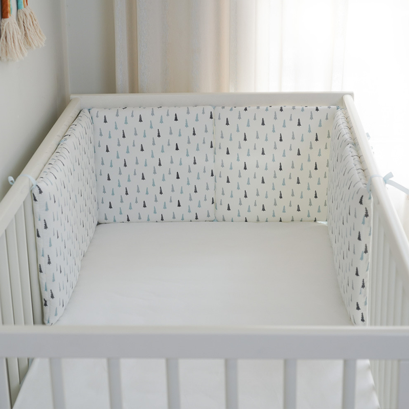 Baby Crib Around Cot Padding 6 Pieces Set 60-count Silk Satin Luxury Soft Protective Cushions