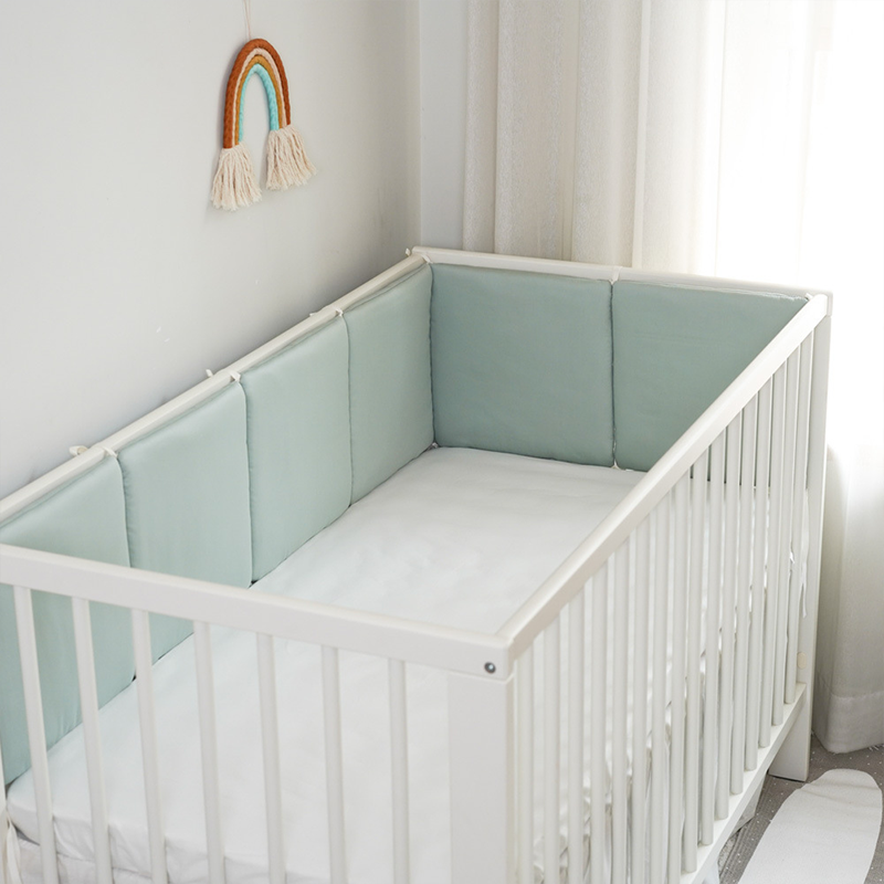 Baby Crib Around Cot Padding 6 Pieces Set 60-count Silk Satin Luxury Soft Protective Cushions