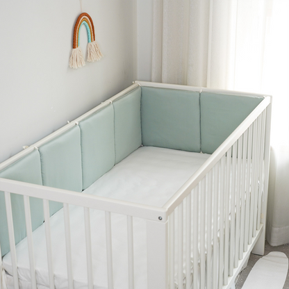 Baby Crib Around Cot Padding 6 Pieces Set 60-count Silk Satin Luxury Soft Protective Cushions