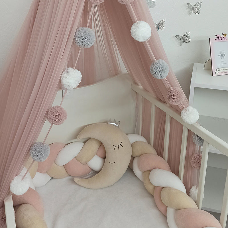 3-Knotted Custom Handmade Bedding Long Cushion Crib Padding