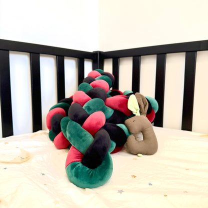 Bed Snake 3-Braided 158 Inches | 400cm Red, Black, Jade Green | Christmas Colors