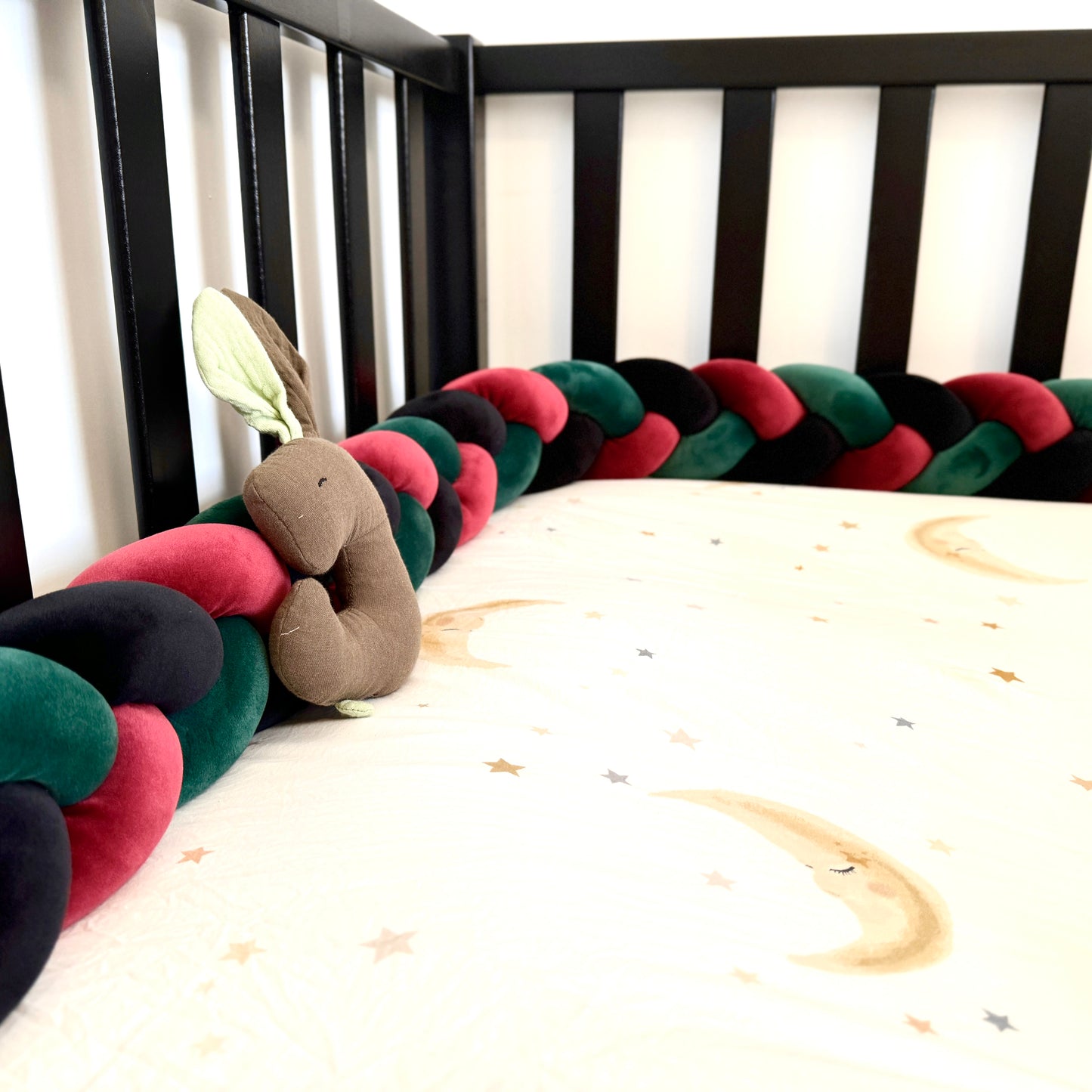 Bed Snake 3-Braided 158 Inches | 400cm Red, Black, Jade Green | Christmas Colors