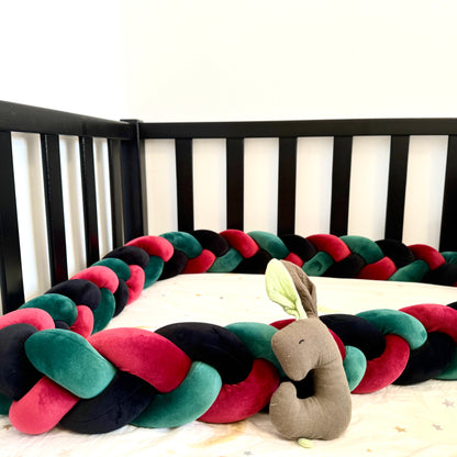 Bed Snake 3-Braided 158 Inches | 400cm Red, Black, Jade Green | Christmas Colors