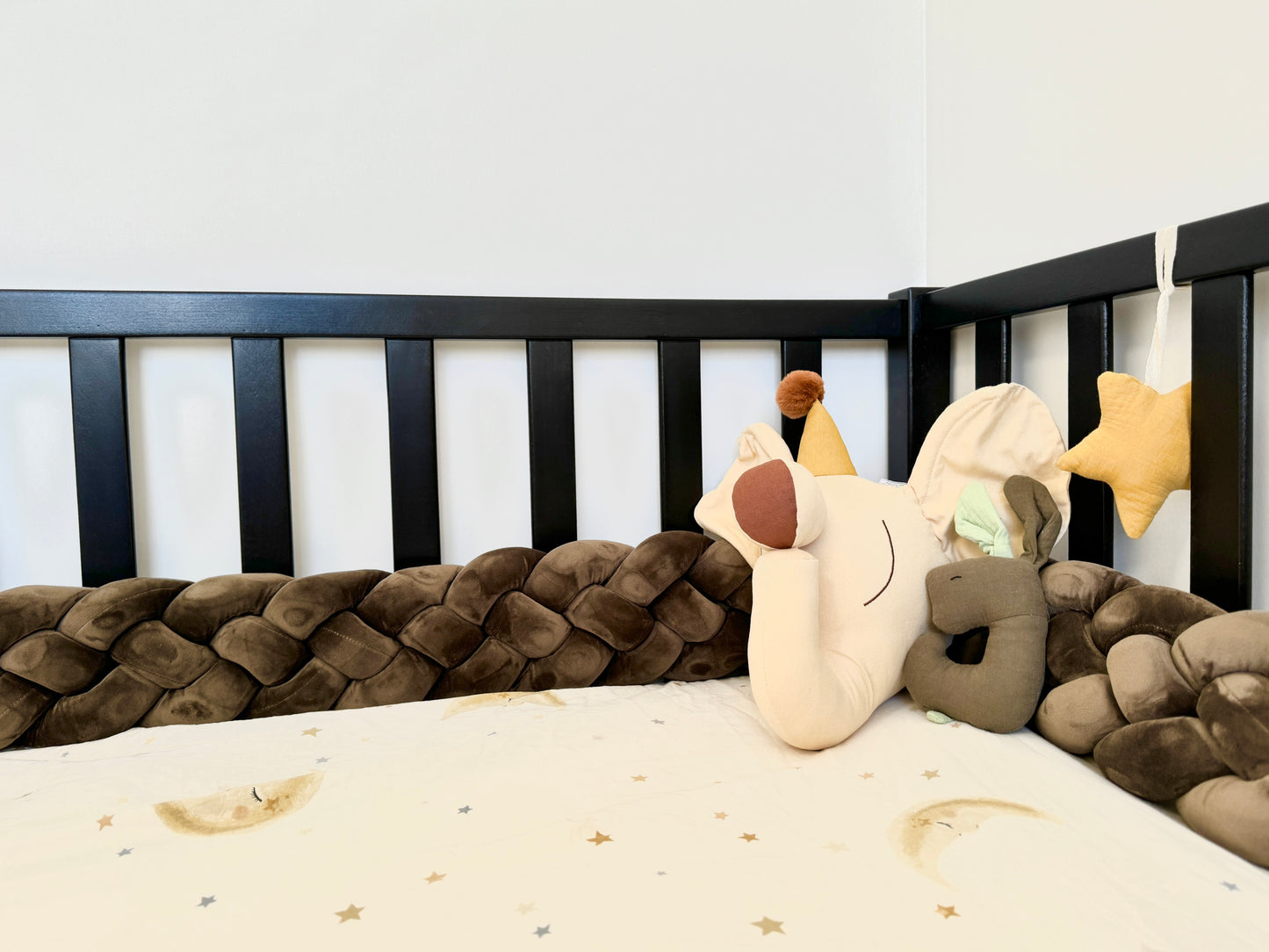 4-Knotted Custom Handmade Bedding Long Cushion Crib Padding