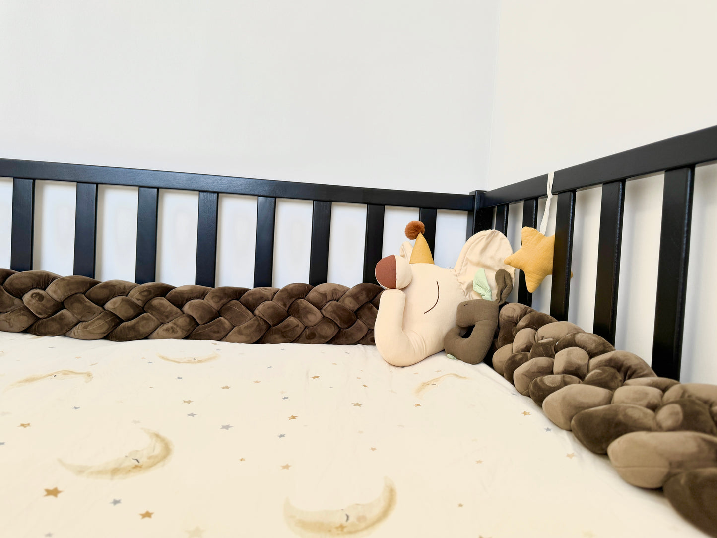 4-Knotted Custom Handmade Bedding Long Cushion Crib Padding