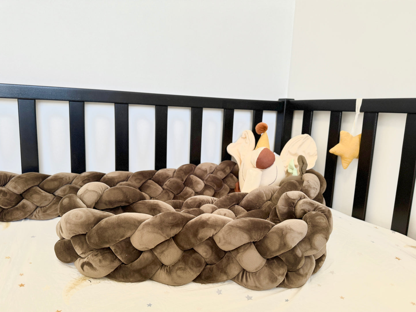 4-Knotted Custom Handmade Bedding Long Cushion Crib Padding