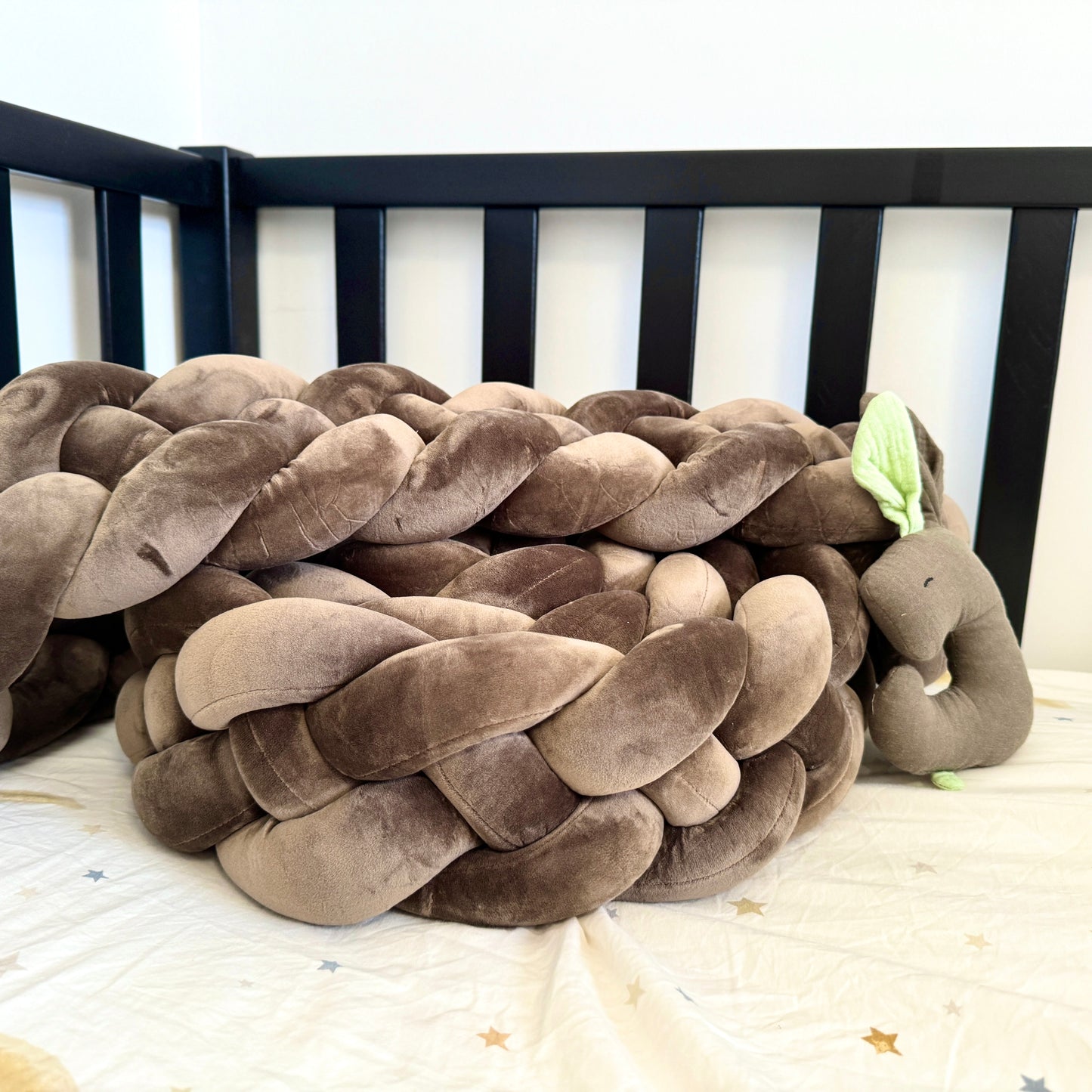 4-Knotted Custom Handmade Bedding Long Cushion Crib Padding