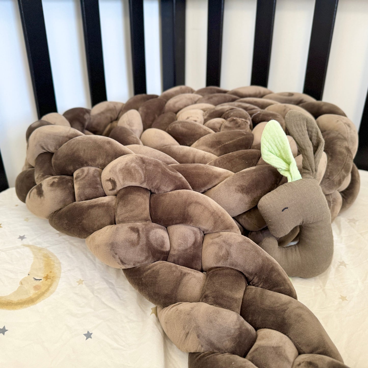 4-Knotted Custom Handmade Bedding Long Cushion Crib Padding