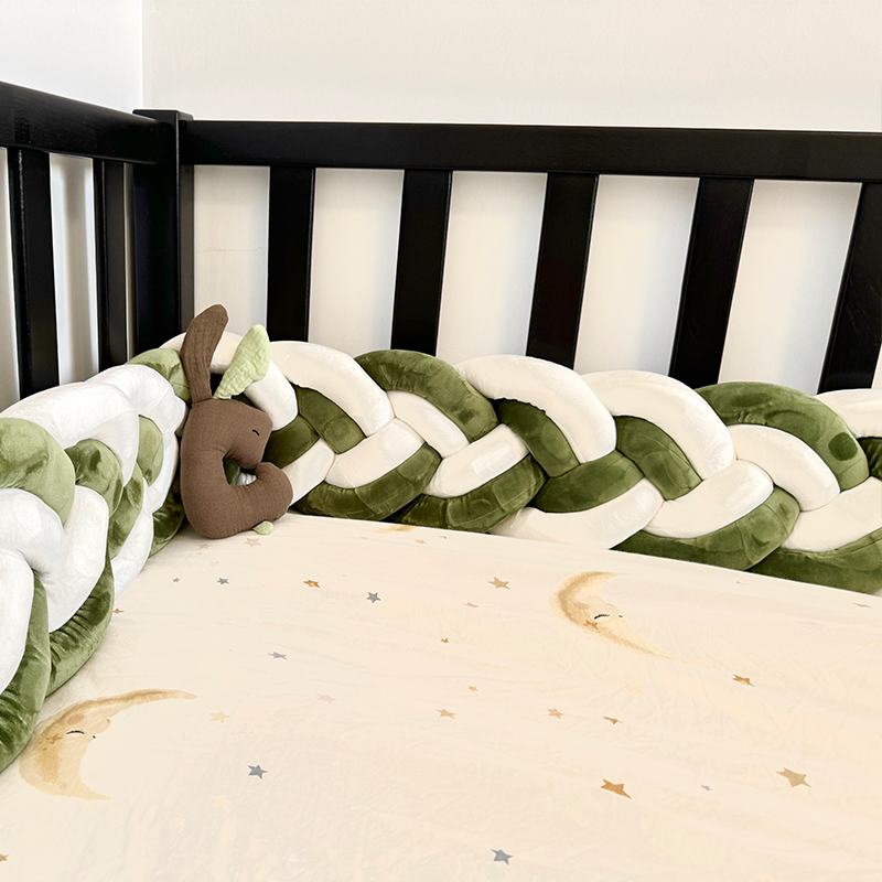 9 Inches Height Custom Handmade Bedding Long Cushion Crib Padding