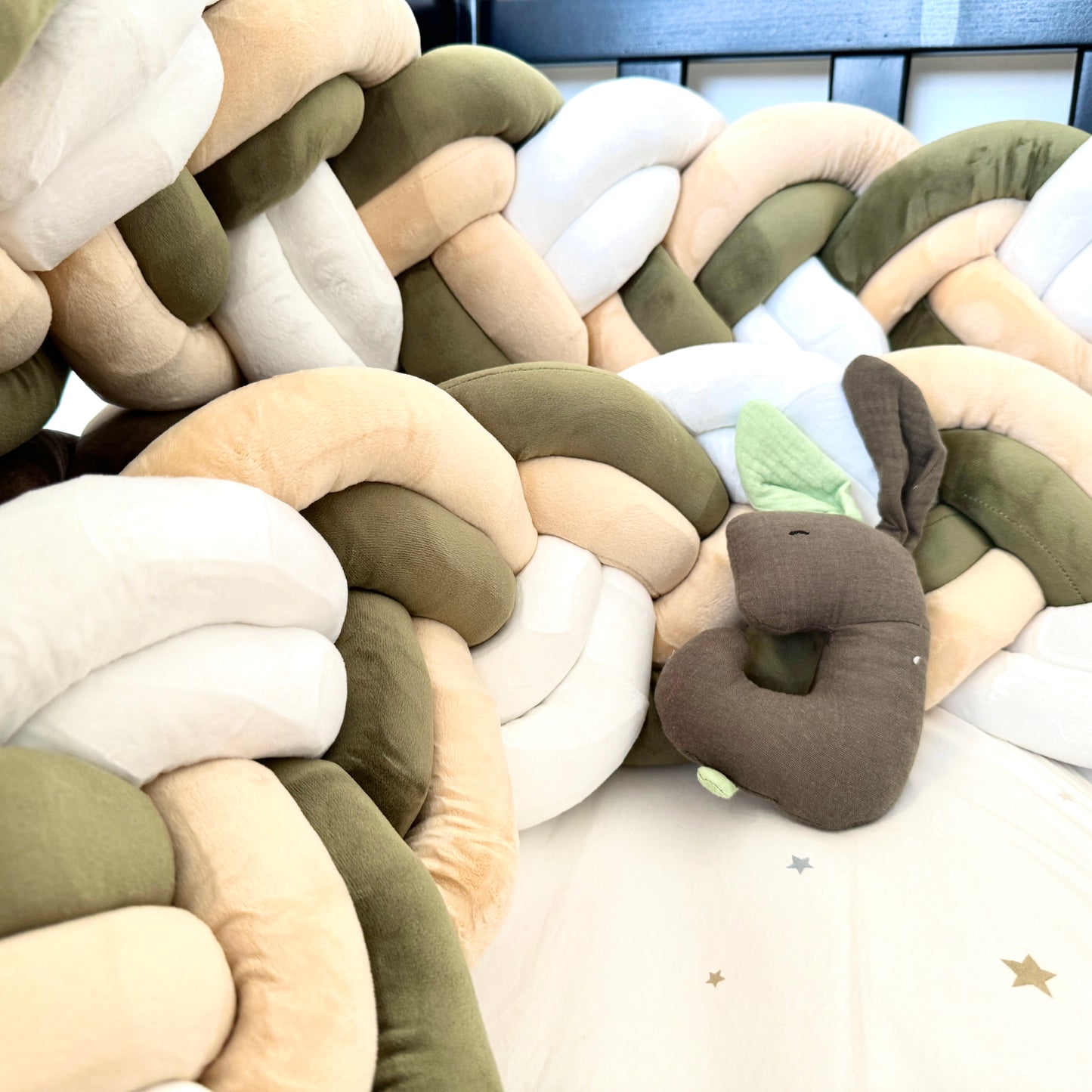 9 Inches Height Custom Handmade Bedding Long Cushion Crib Padding