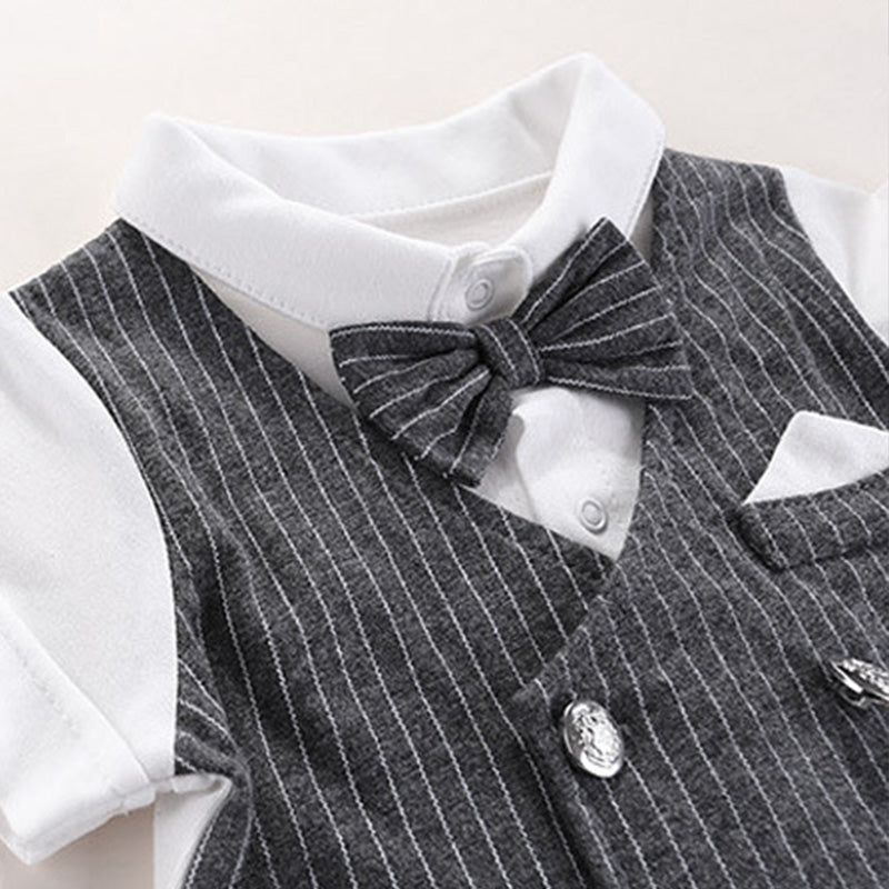 Black Gold Gentleman Suits Newborn Gift Box 0-18M Baby Cloth Set