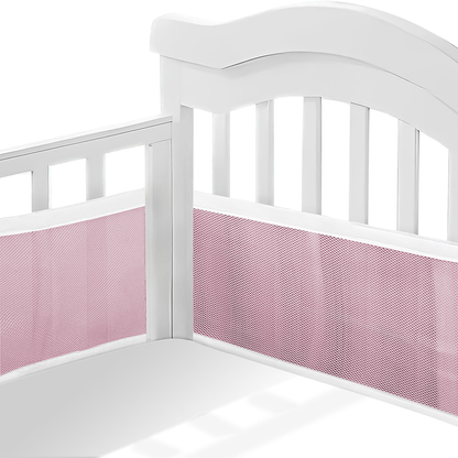 2 Pieces Set of Breathable Mesh Crib Liner for Baby Crib