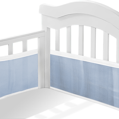 2 Pieces Set of Breathable Mesh Crib Liner for Baby Crib