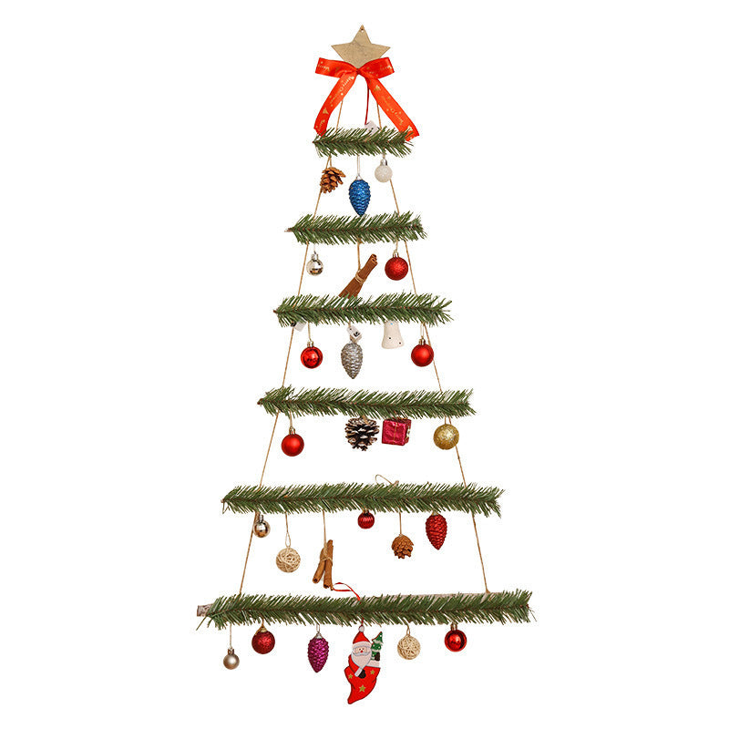 Christmas Tree Wooden Wall Hanging with Lights