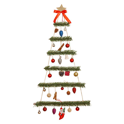 Christmas Tree Wooden Wall Hanging with Lights