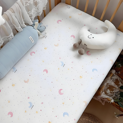Customizable 100% Cotton Double-Layer Gauze Fitted Crib Sheet For Standard Crib