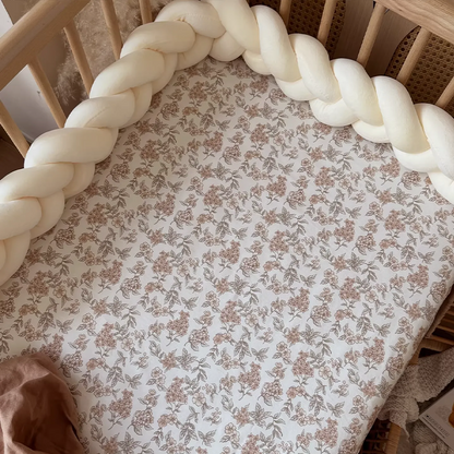 Customizable 100% Cotton Fitted Crib Sheet For Standard Crib