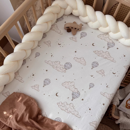 Customizable 100% Cotton Fitted Crib Sheet For Standard Crib