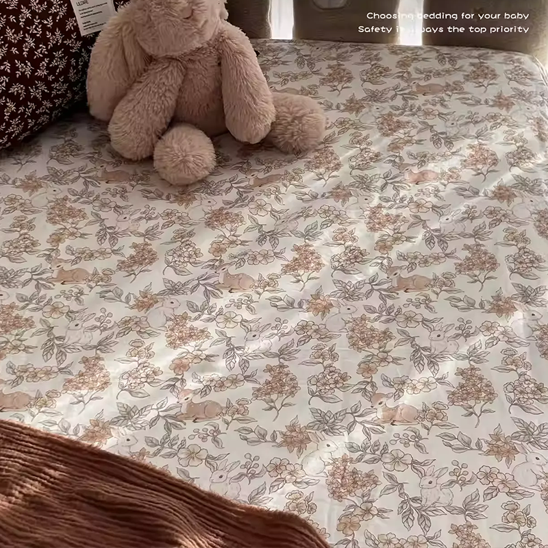 Customizable 100% Cotton Fitted Crib Sheet For Standard Crib