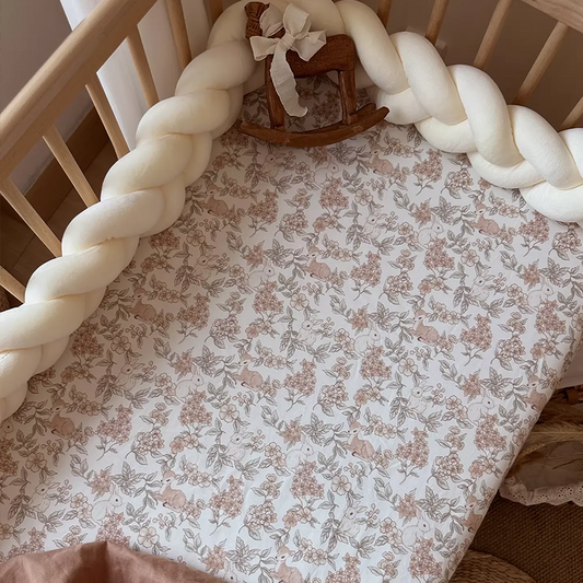 Customizable 100% Cotton Fitted Crib Sheet For Standard Crib