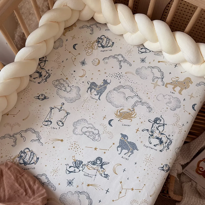 Customizable 100% Cotton Fitted Crib Sheet For Standard Crib