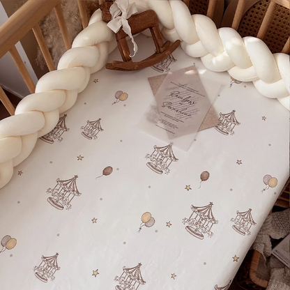Customizable 100% Cotton Fitted Crib Sheet For Standard Crib