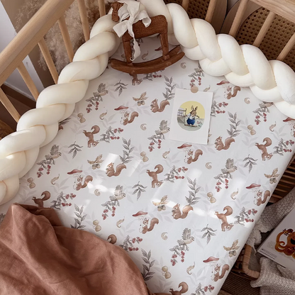 Customizable 100% Cotton Fitted Crib Sheet For Standard Crib